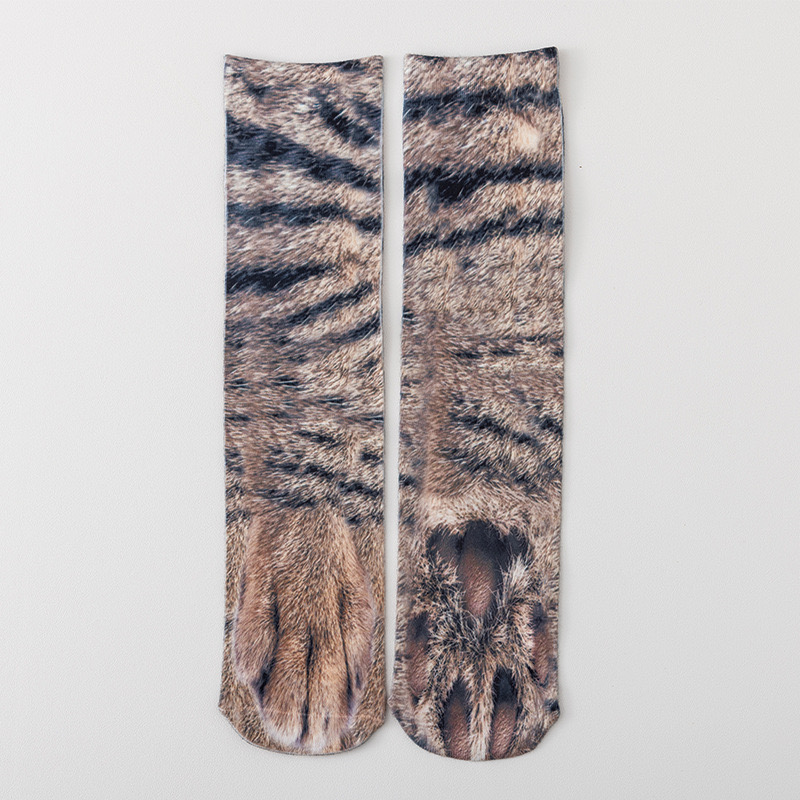 3D cat paw socks