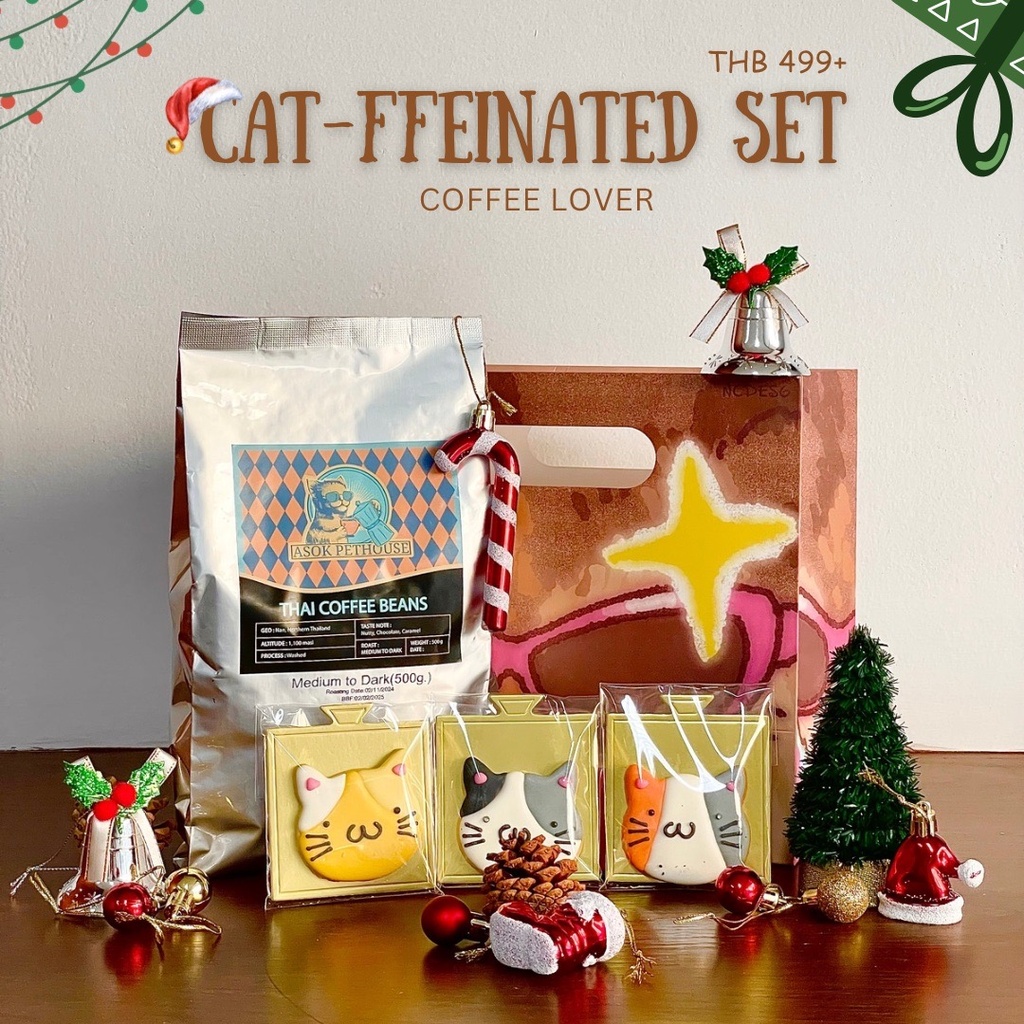 เซ็ตสำหรับทาสแมวคอกาแฟ CAT-FFEINATED